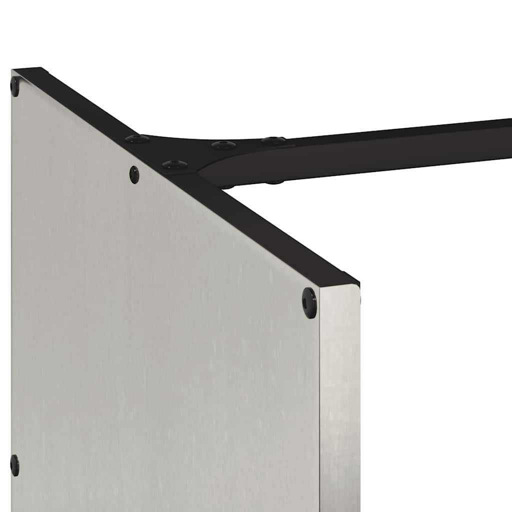 vidaXL Ραφιέρα Καυσόξυλων 40x40x40 εκ. από Ανοξείδωτο ατσάλι