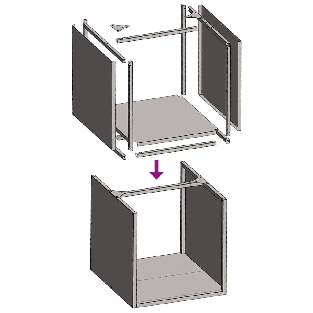 vidaXL Ραφιέρα Καυσόξυλων 40x40x40 εκ. από Ανοξείδωτο ατσάλι