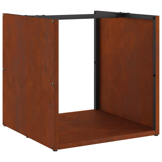 Ράφι για καυσόξυλα vidaXL 40x40x40 cm Ατσάλι σκληρυθέν στον αέρα