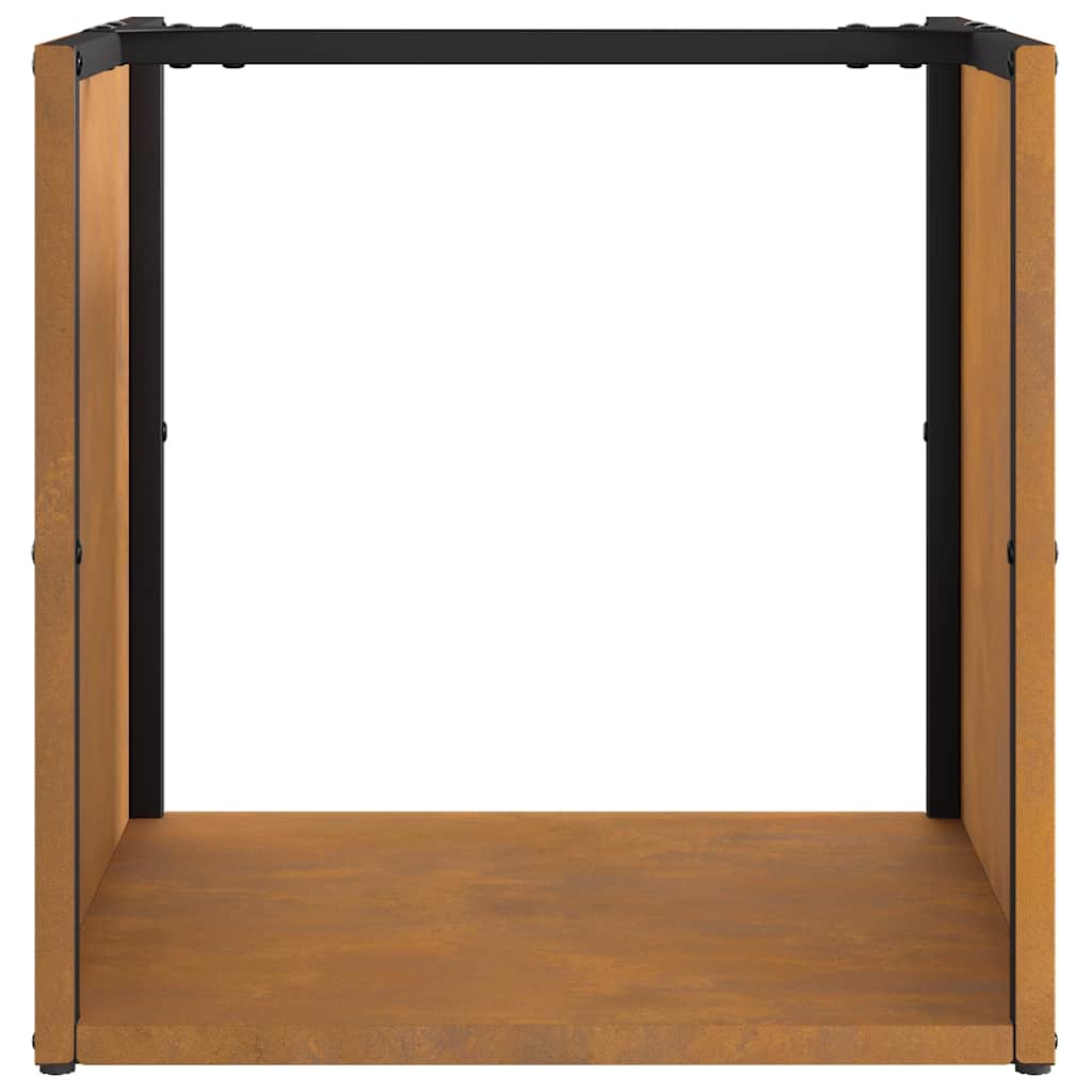 Ράφι για καυσόξυλα vidaXL 40x40x40 cm Ατσάλι σκληρυθέν στον αέρα