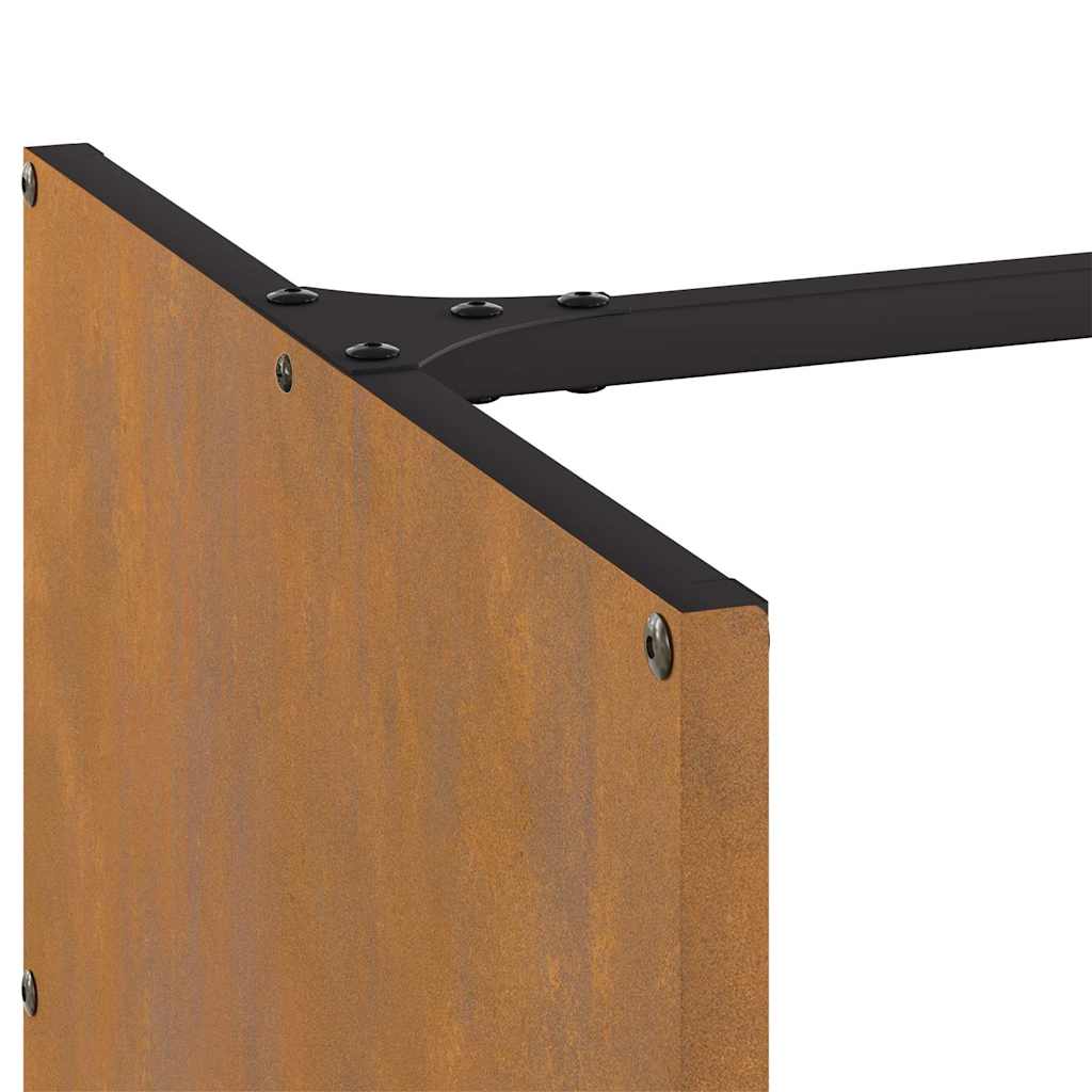 Ράφι για καυσόξυλα vidaXL 40x40x40 cm Ατσάλι σκληρυθέν στον αέρα