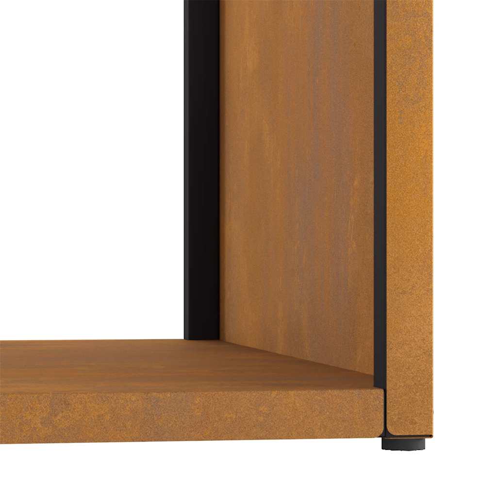 Ράφι για καυσόξυλα vidaXL 40x40x40 cm Ατσάλι σκληρυθέν στον αέρα