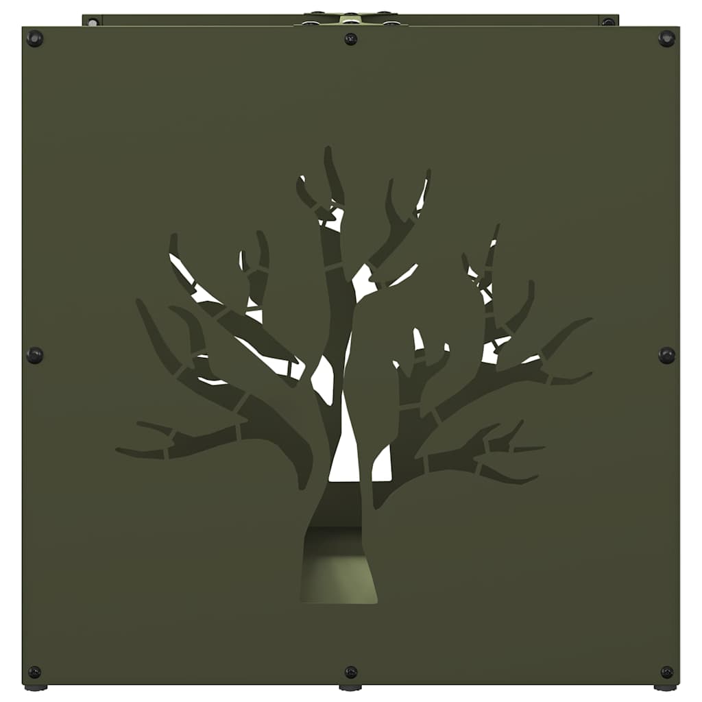 vidaXL Ράφι Καυσόξυλων 40x40x40 εκ. Χάλυβας ψυχρής έλασης