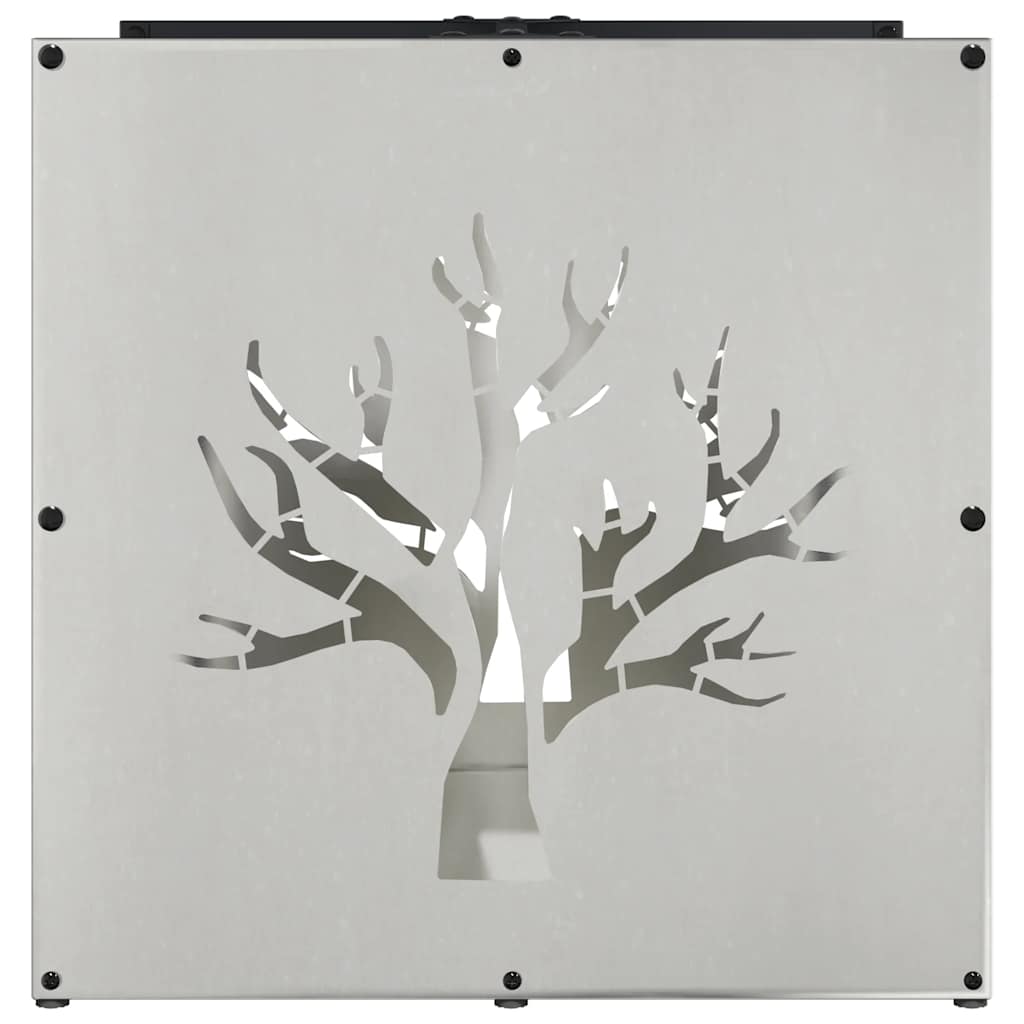 vidaXL Ραφιέρα Καυσόξυλων 40x40x40 εκ. από Ανοξείδωτο ατσάλι