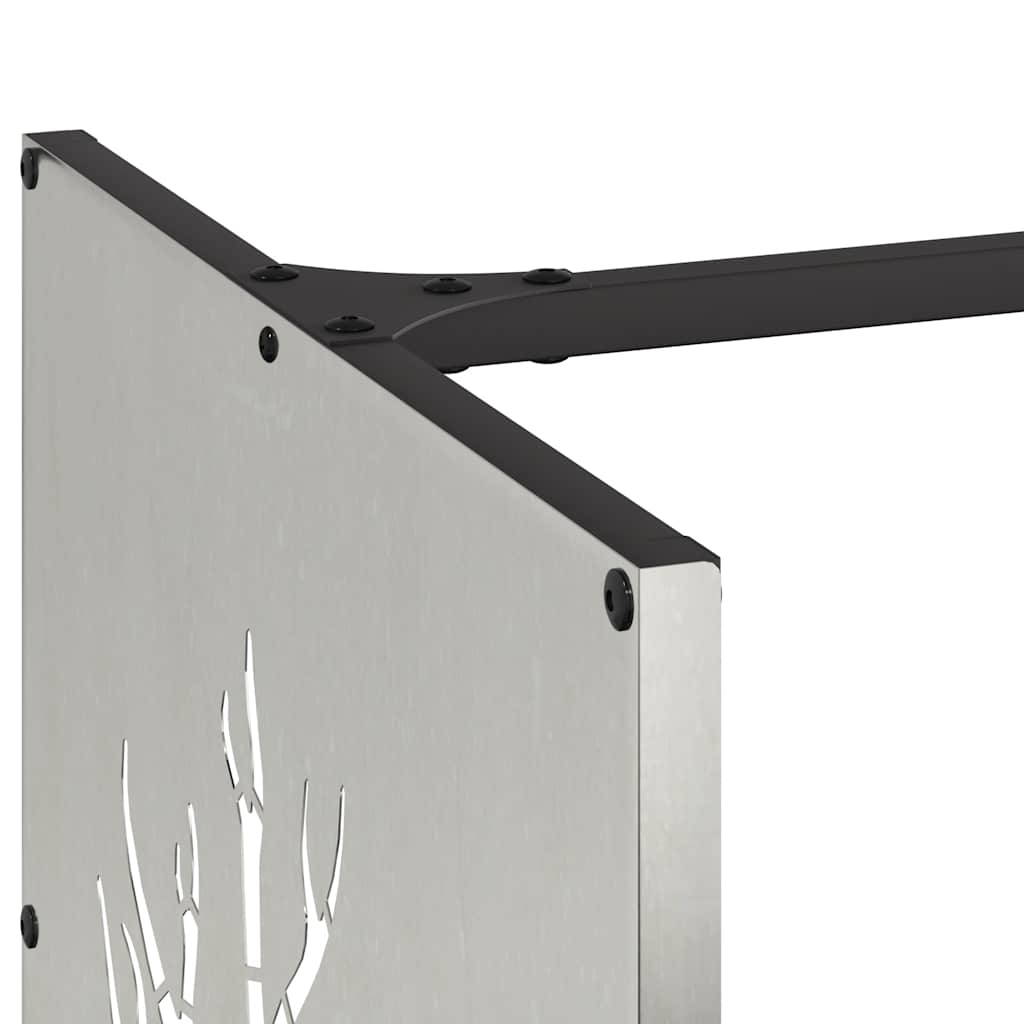 vidaXL Ραφιέρα Καυσόξυλων 40x40x40 εκ. από Ανοξείδωτο ατσάλι