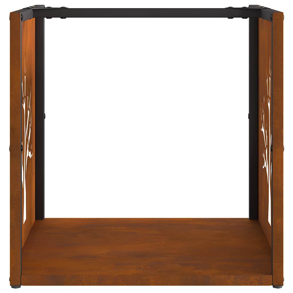 Ράφι για καυσόξυλα vidaXL 40x40x40 cm Ατσάλι σκληρυθέν στον αέρα