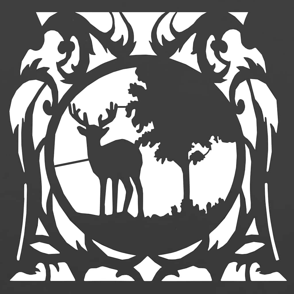 vidaXL Ράφι Καυσόξυλων Μαύρο 40x40x40 εκ. Χάλυβας ψυχρής έλασης