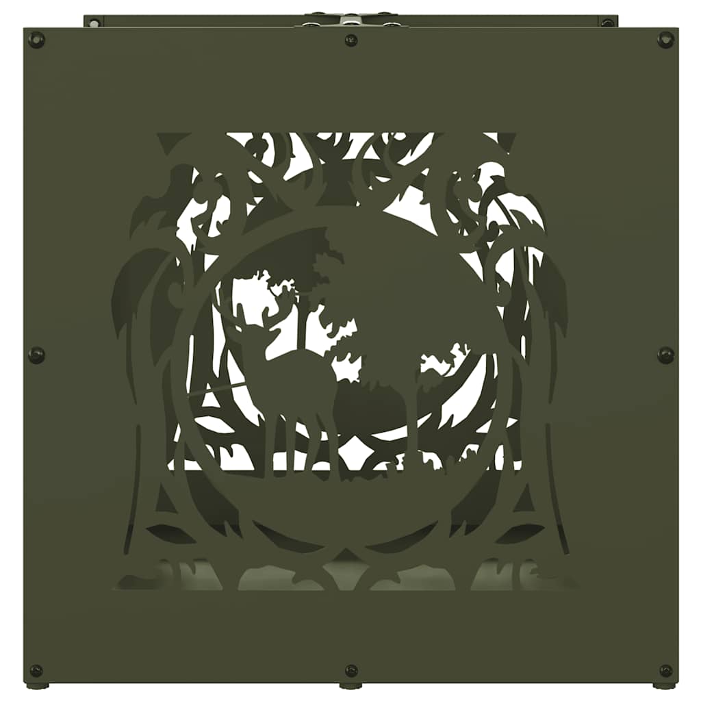 vidaXL Ράφι Καυσόξυλων 40x40x40 εκ. Χάλυβας ψυχρής έλασης