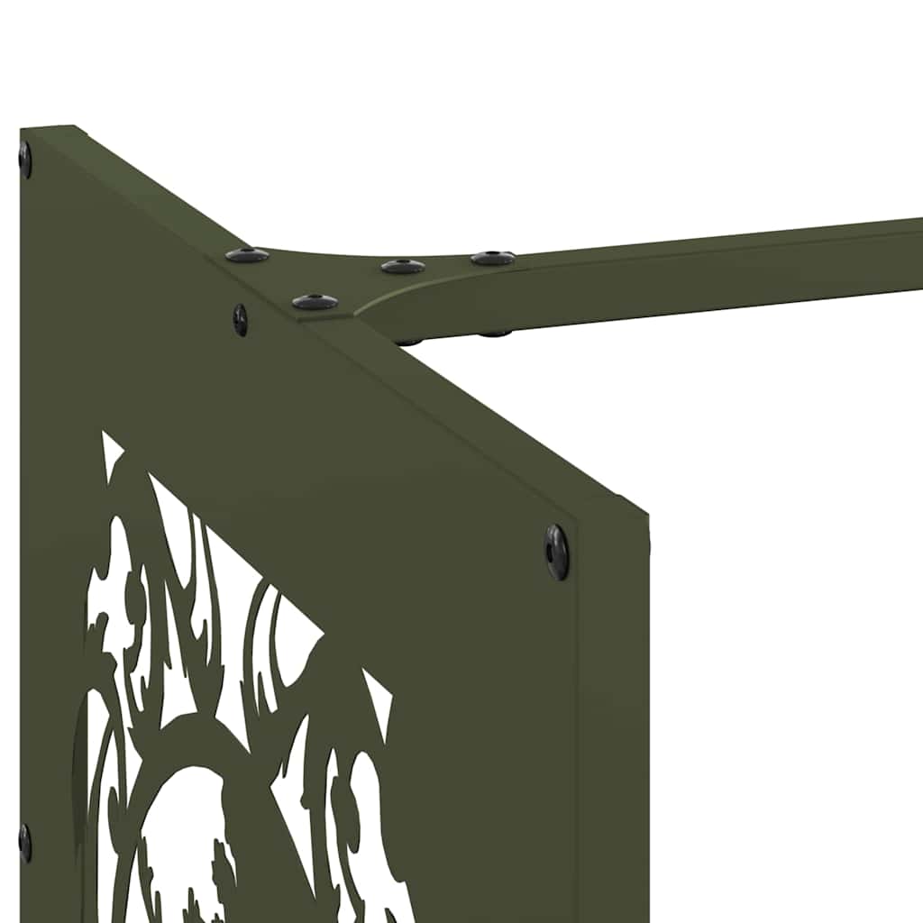 vidaXL Ράφι Καυσόξυλων 40x40x40 εκ. Χάλυβας ψυχρής έλασης