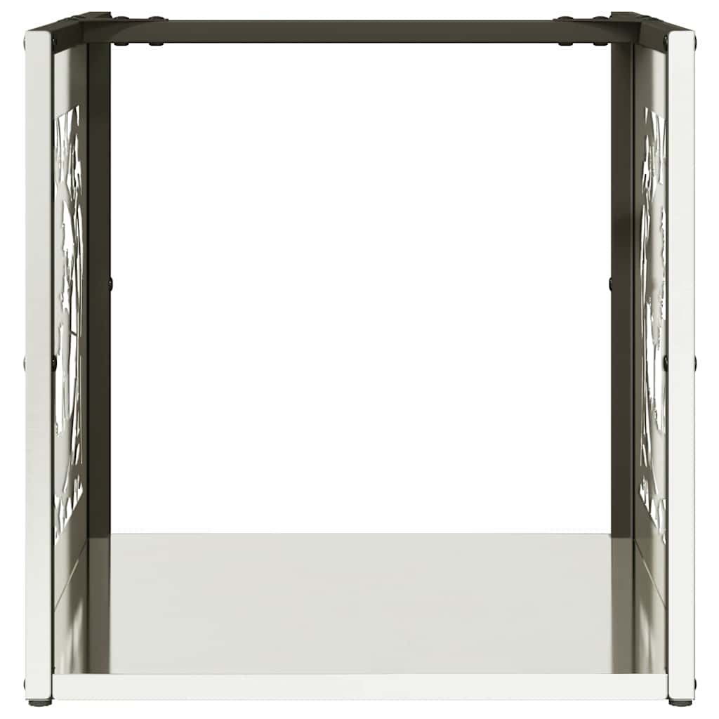 vidaXL Ραφιέρα Καυσόξυλων 40x40x40 εκ. από Ανοξείδωτο ατσάλι