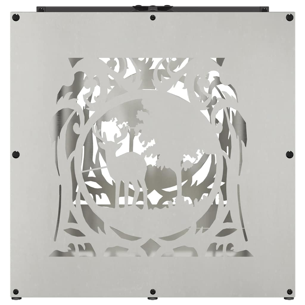 vidaXL Ραφιέρα Καυσόξυλων 40x40x40 εκ. από Ανοξείδωτο ατσάλι