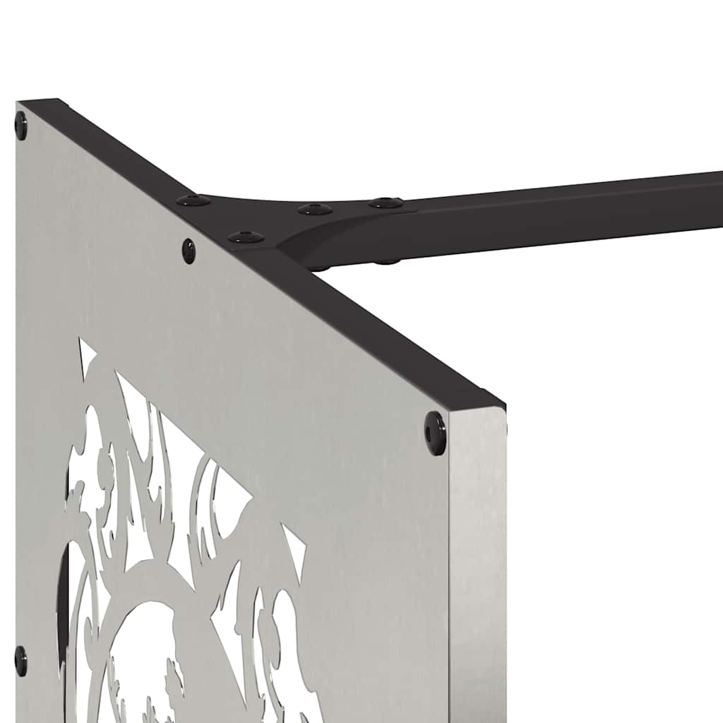 vidaXL Ραφιέρα Καυσόξυλων 40x40x40 εκ. από Ανοξείδωτο ατσάλι