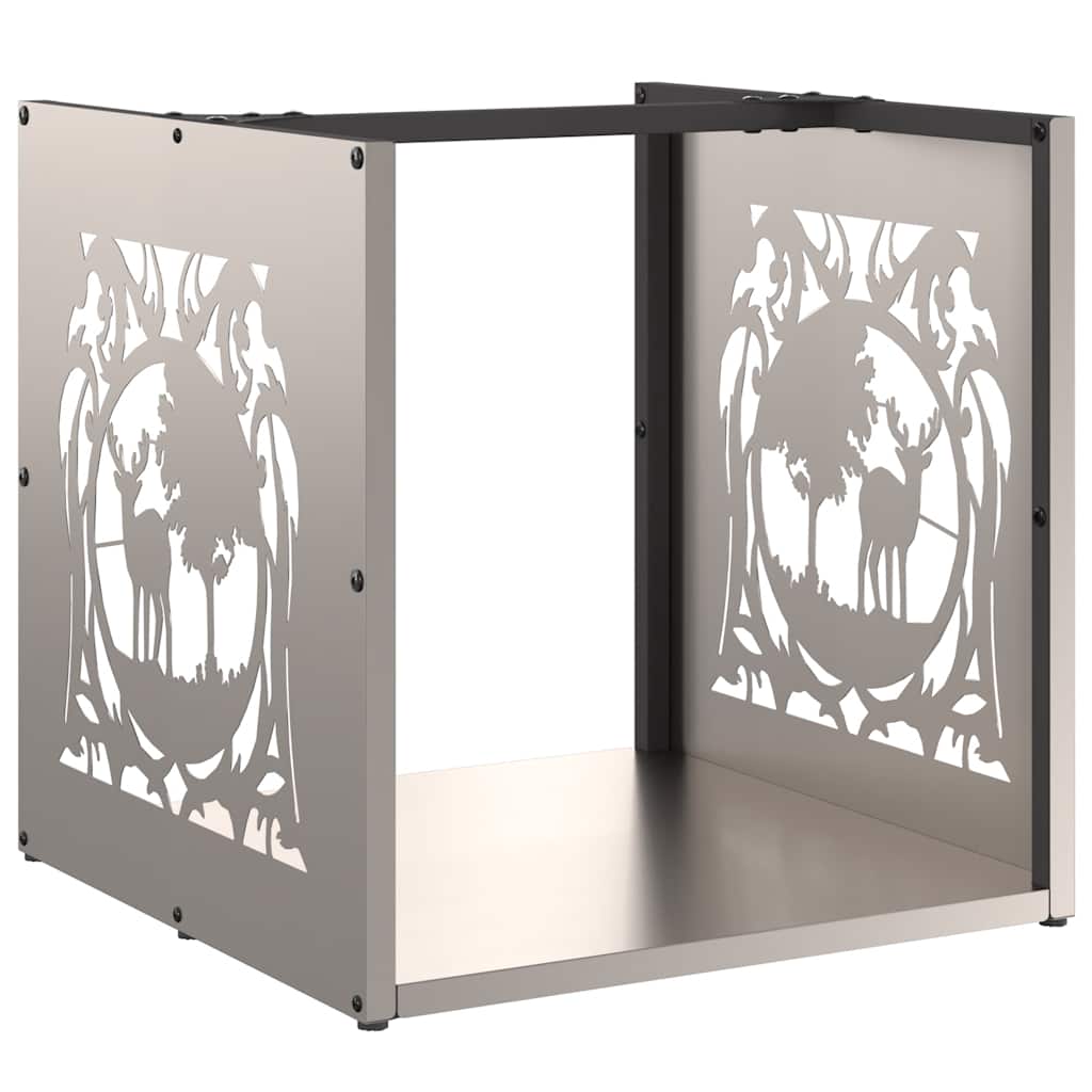 Ράφι για καυσόξυλα vidaXL 40x40x40 cm Ατσάλι σκληρυθέν στον αέρα