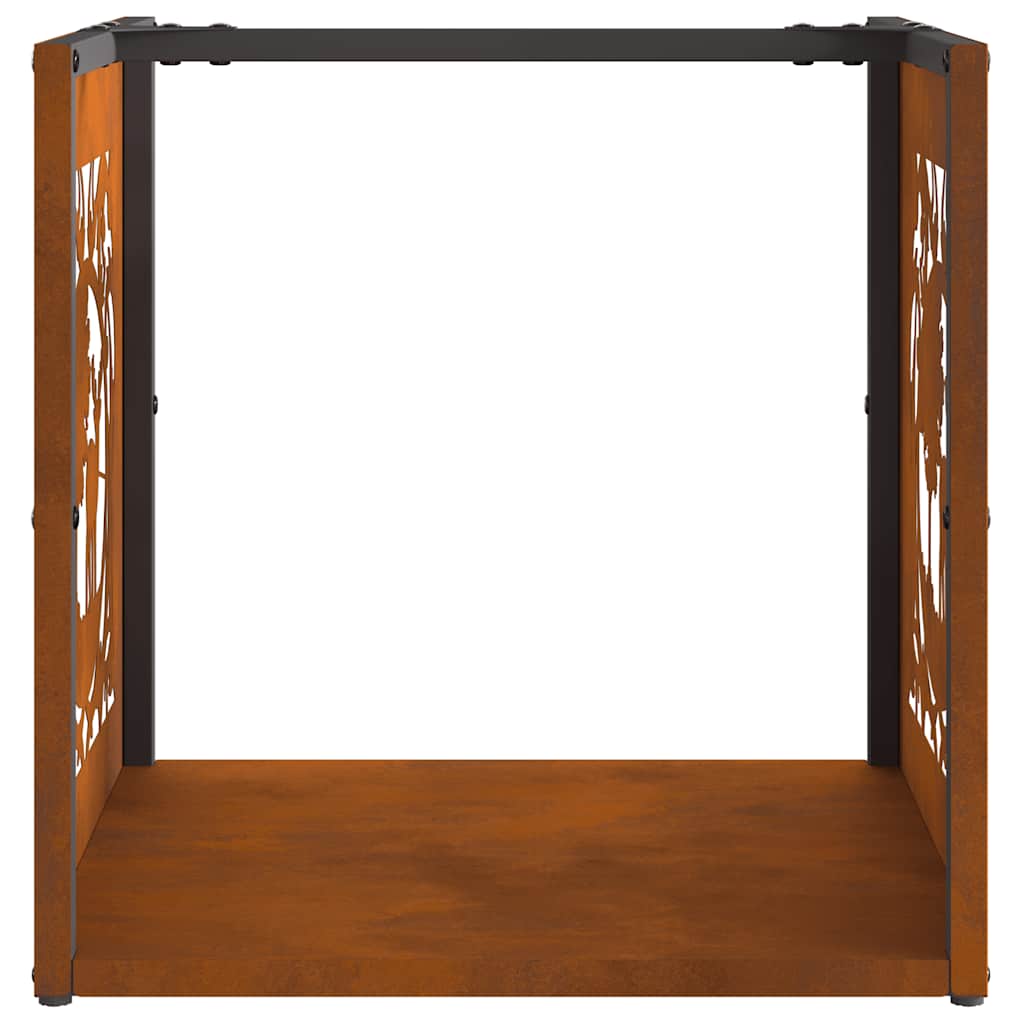 Ράφι για καυσόξυλα vidaXL 40x40x40 cm Ατσάλι σκληρυθέν στον αέρα