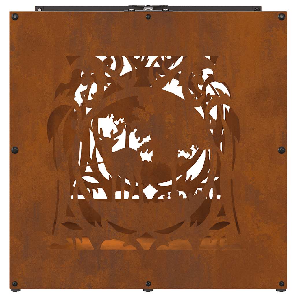 Ράφι για καυσόξυλα vidaXL 40x40x40 cm Ατσάλι σκληρυθέν στον αέρα