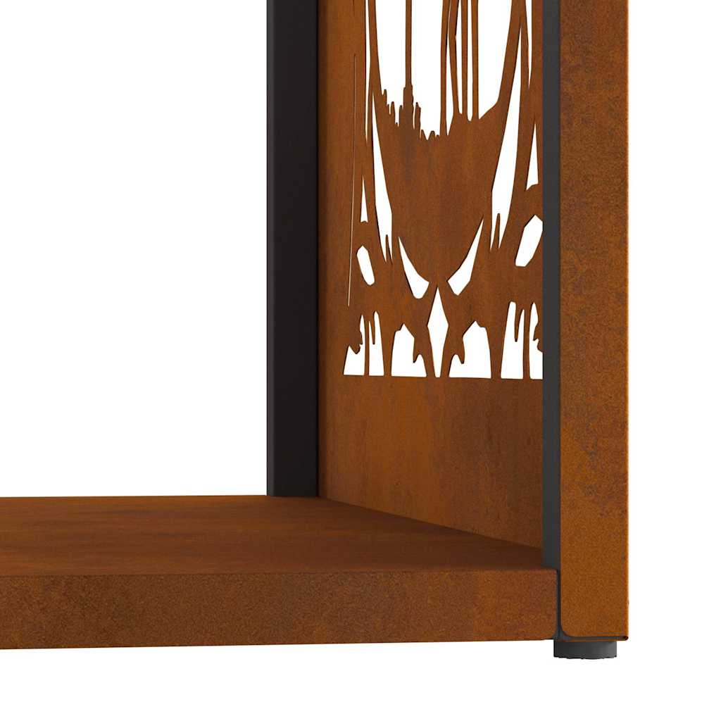 Ράφι για καυσόξυλα vidaXL 40x40x40 cm Ατσάλι σκληρυθέν στον αέρα