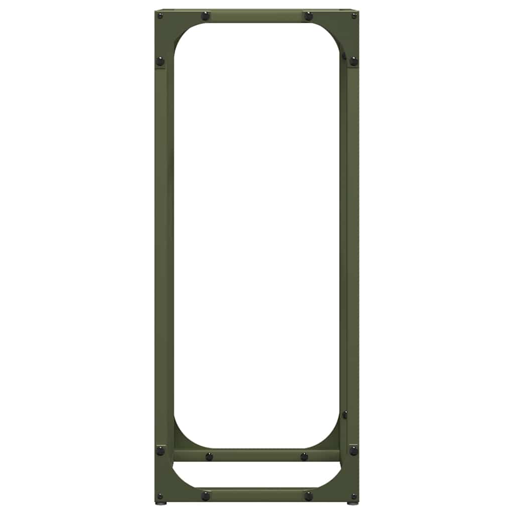 vidaXL Ράφι για καυσόξυλα Ελαιοπράσινο 25x25x60cm Ατσάλι ψυχρής έλασης