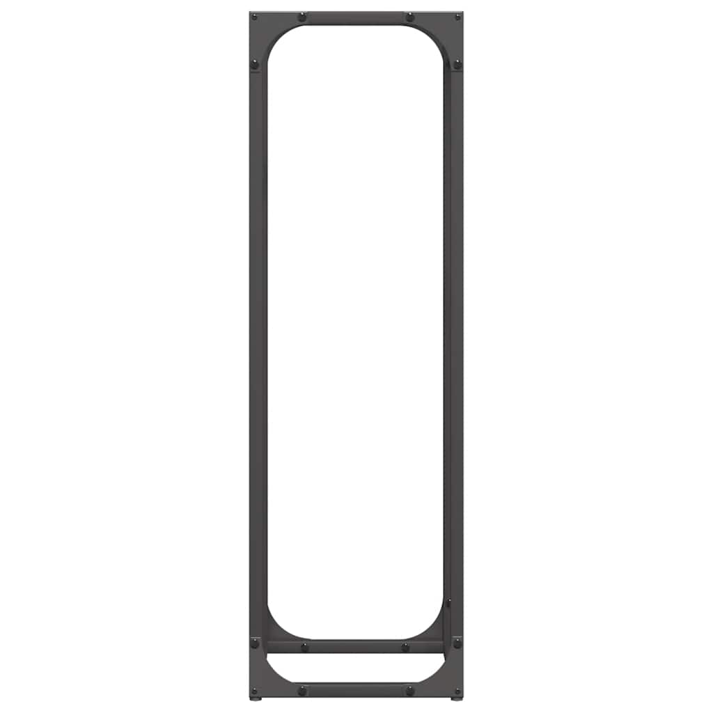 vidaXL Ράφι για καυσόξυλα Μαύρο 25x25x80 cm Ατσάλι ψυχρής έλασης