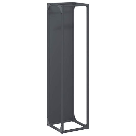 vidaXL Ράφι για καυσόξυλα Ανθρακί 25x25x100 εκ. Ατσάλι ψυχρής έλασης