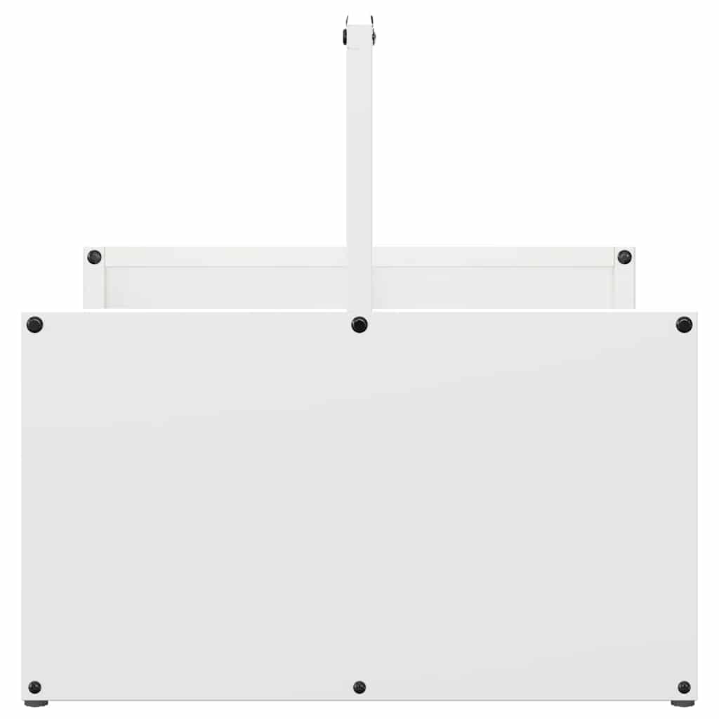 vidaXL Ράφι Καυσόξυλων Λευκό 40x40x40 εκ. Χάλυβας ψυχρής έλασης