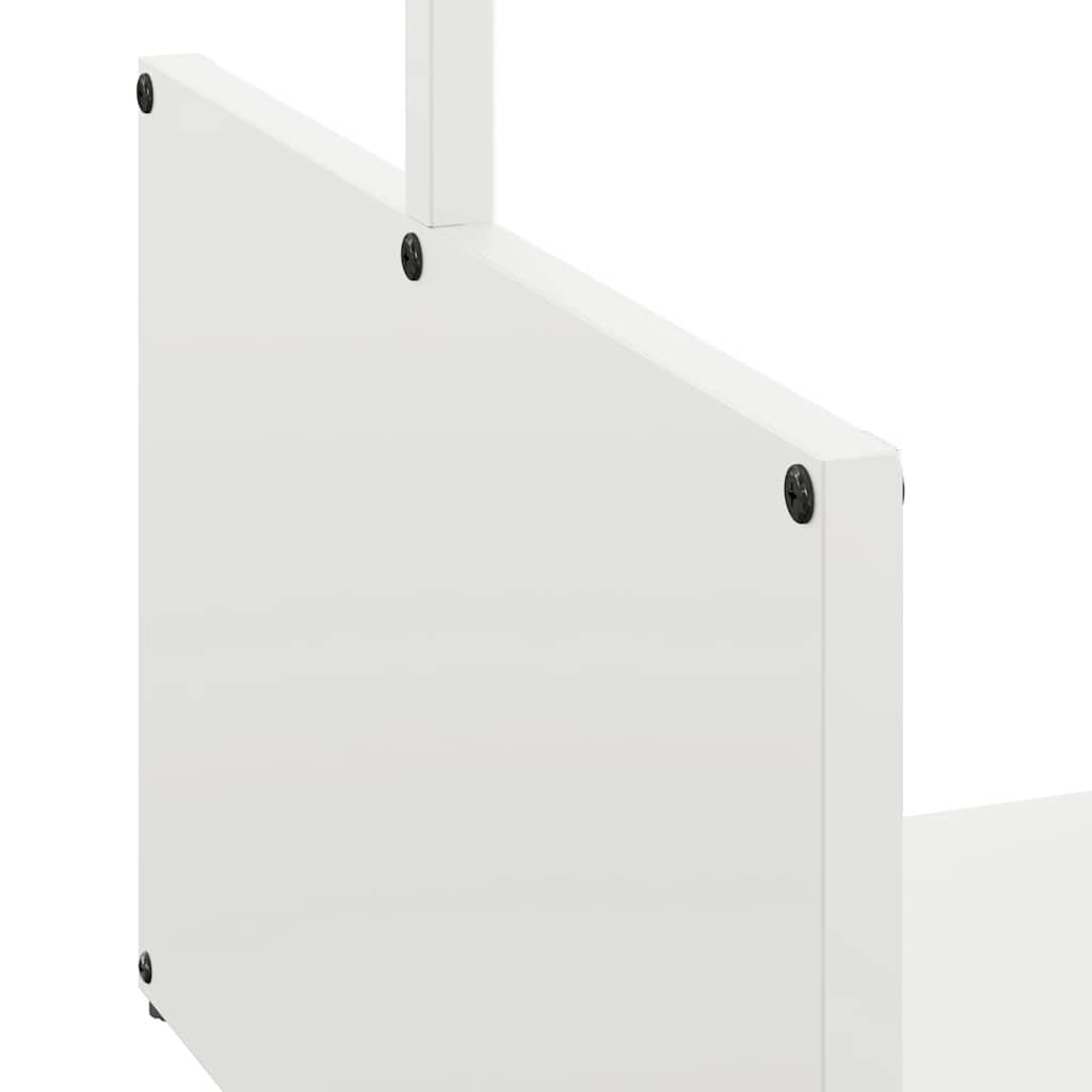 vidaXL Ράφι Καυσόξυλων Λευκό 40x40x40 εκ. Χάλυβας ψυχρής έλασης