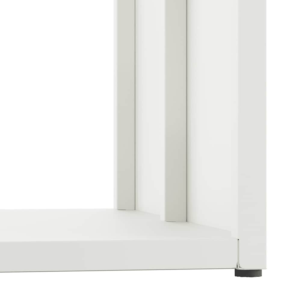 vidaXL Ράφι Καυσόξυλων Λευκό 40x40x40 εκ. Χάλυβας ψυχρής έλασης