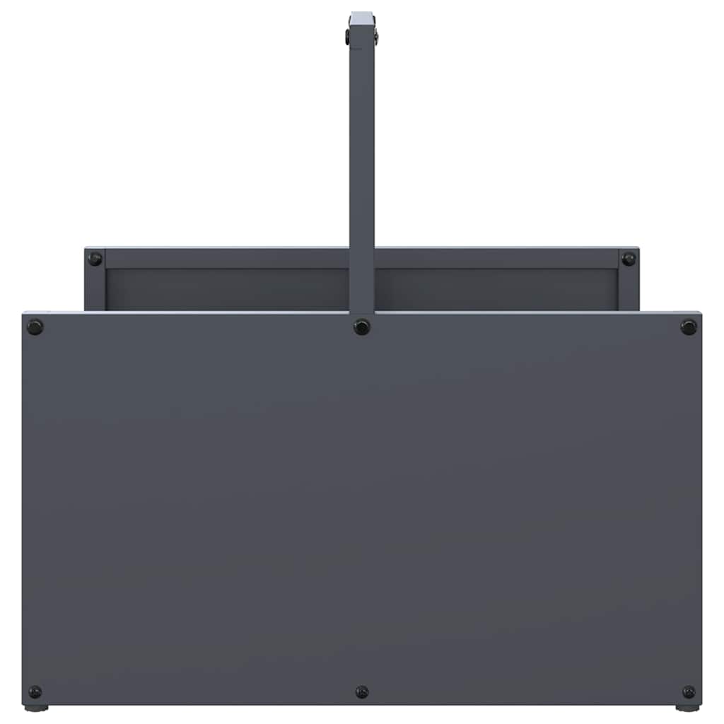 vidaXL Ράφι Καυσόξυλων Ανθρακί 40x40x40 εκ. Χάλυβας ψυχρής έλασης