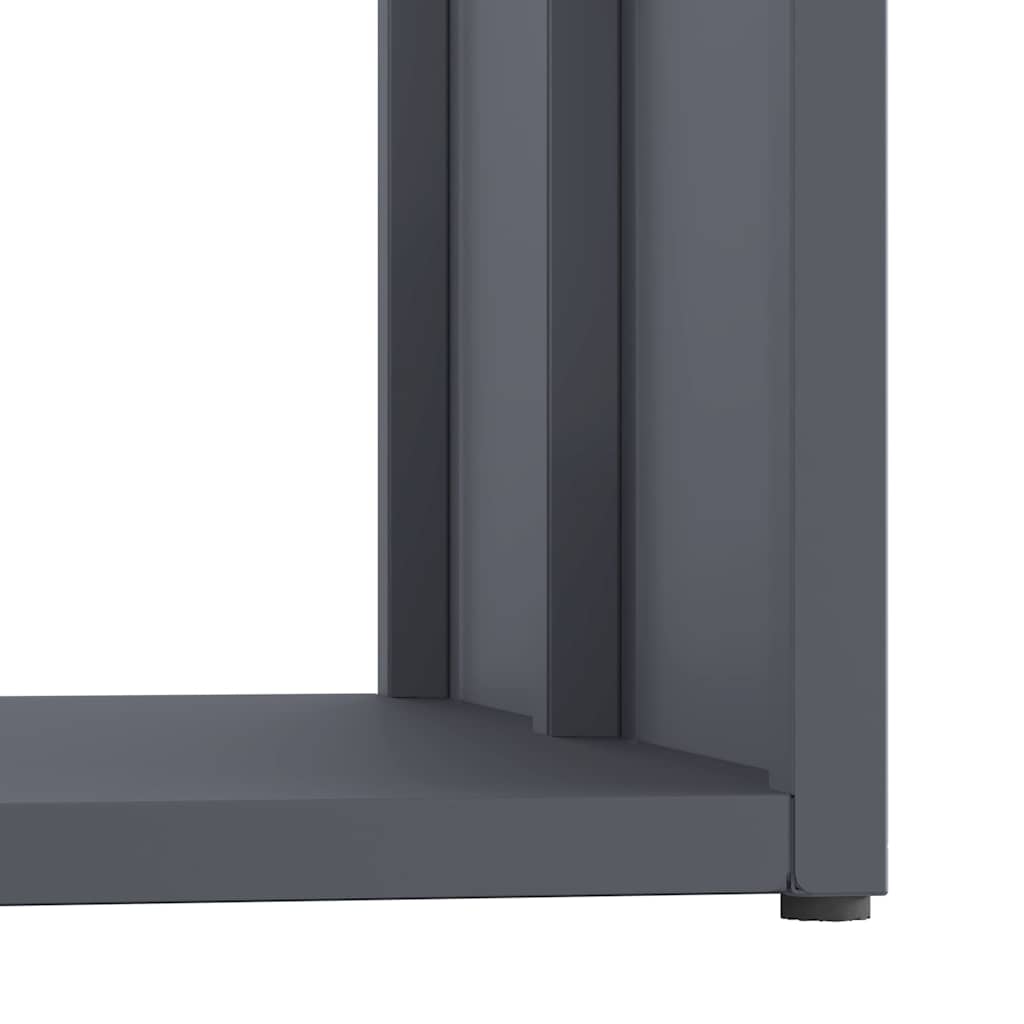 vidaXL Ράφι Καυσόξυλων Ανθρακί 40x40x40 εκ. Χάλυβας ψυχρής έλασης