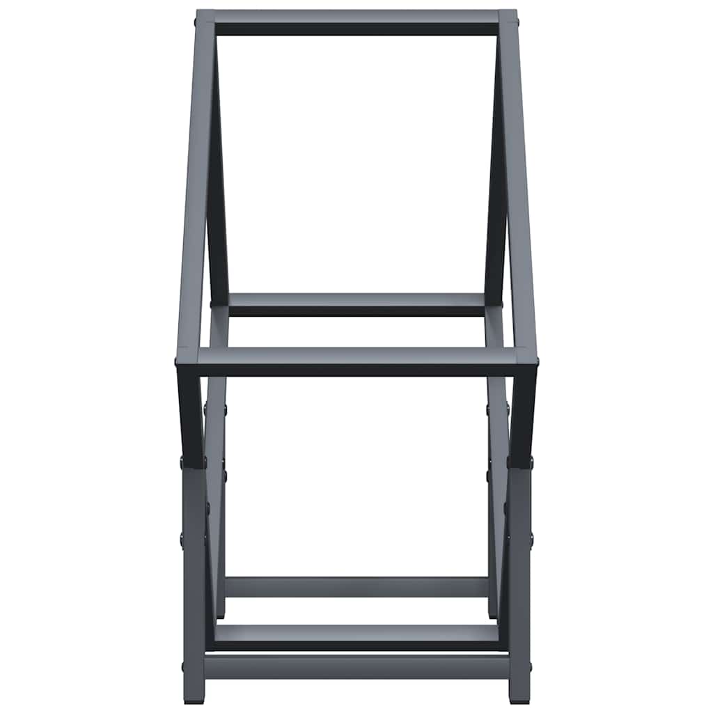vidaXL Ράφι για καυσόξυλα Ανθρακί 50x25x50 εκ. Ατσάλι ψυχρής έλασης