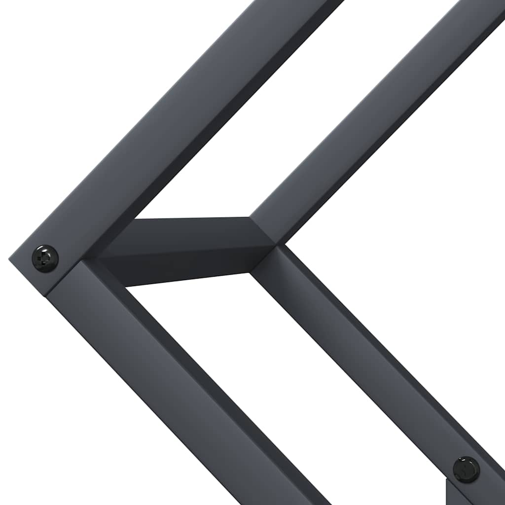vidaXL Ράφι για καυσόξυλα Ανθρακί 50x25x50 εκ. Ατσάλι ψυχρής έλασης