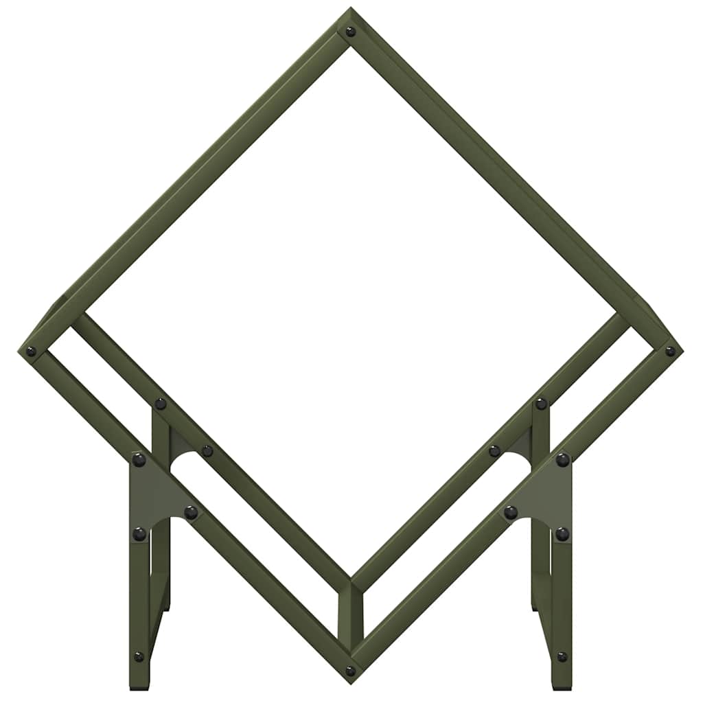 vidaXL Ράφι για καυσόξυλα 50x25x50 εκ. Ατσάλι ψυχρής έλασης