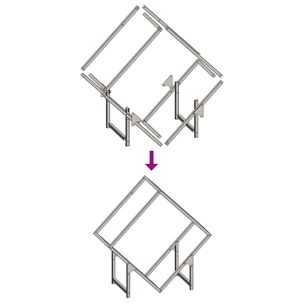 vidaXL Ράφι για καυσόξυλα Ελαιοπράσινο 60x25x60cm Ατσάλι ψυχρής έλασης