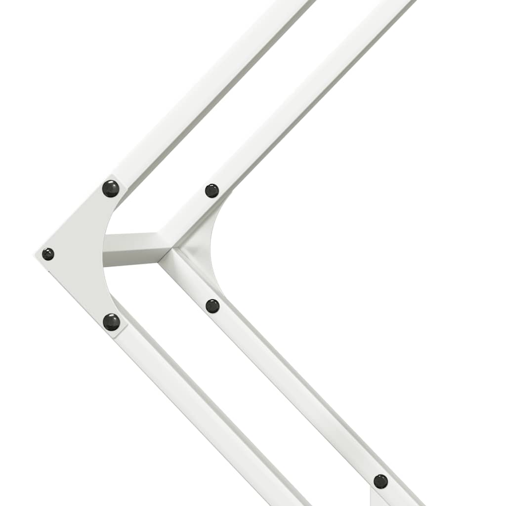 vidaXL Ράφι για καυσόξυλα Λευκό 80x25x80 εκ. Ατσάλι ψυχρής έλασης