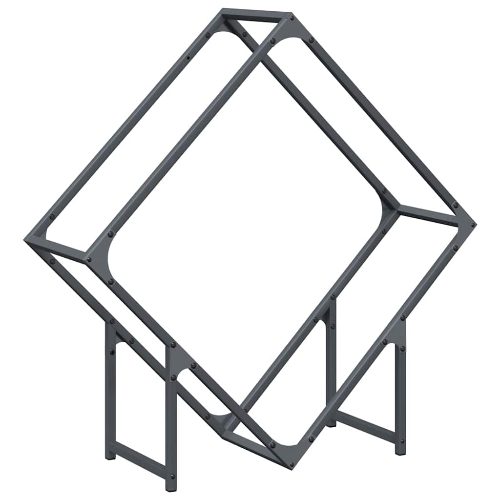 vidaXL Ράφι για καυσόξυλα Ανθρακί 80x25x80 εκ. Ατσάλι ψυχρής έλασης