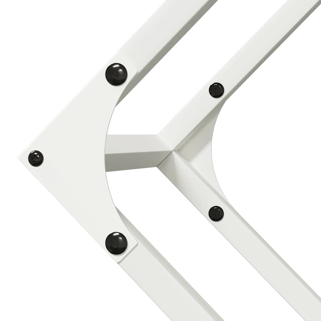 vidaXL Ράφι για καυσόξυλα Λευκό 100x25x100 cm Ατσάλι ψυχρής έλασης