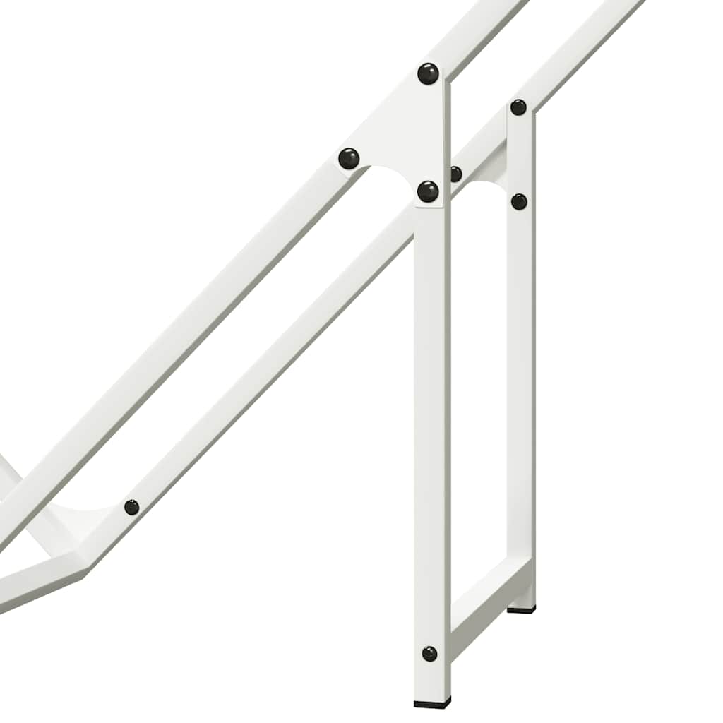 vidaXL Ράφι για καυσόξυλα Λευκό 100x25x100 cm Ατσάλι ψυχρής έλασης