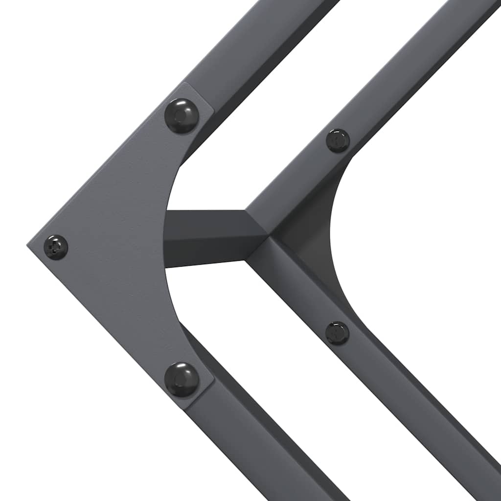 vidaXL Ράφι για καυσόξυλα Ανθρακί 100x25x100 cm Ατσάλι ψυχρής έλασης
