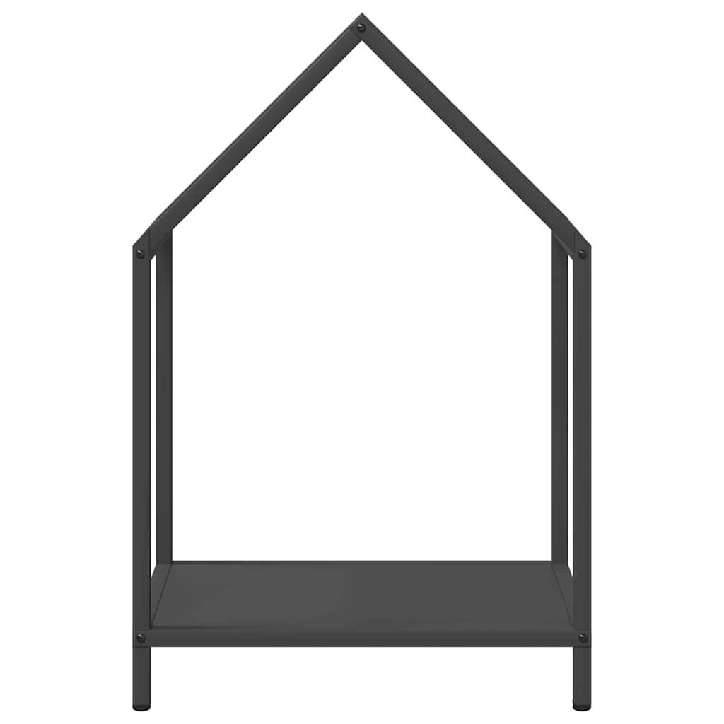 vidaXL Ράφι για καυσόξυλα Μαύρο 40x25x60 εκ. Ατσάλι ψυχρής έλασης