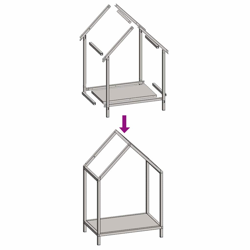 vidaXL Ράφι για καυσόξυλα Μαύρο 40x25x60 εκ. Ατσάλι ψυχρής έλασης