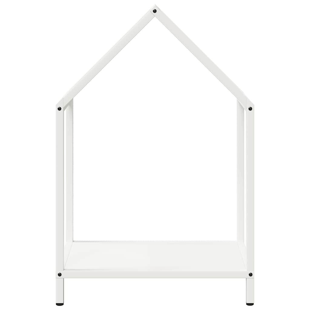 vidaXL Ράφι για καυσόξυλα Λευκό 40x25x60 εκ. Ατσάλι ψυχρής έλασης