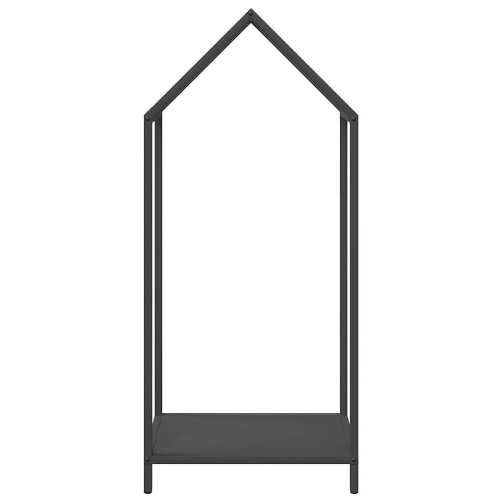 vidaXL Ράφι για καυσόξυλα Μαύρο 40x25x90 εκ. Ατσάλι ψυχρής έλασης