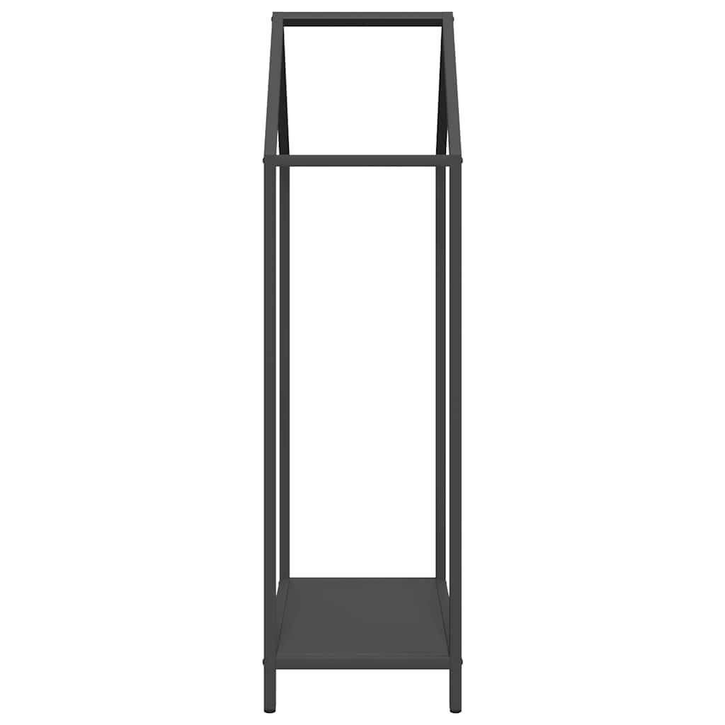 vidaXL Ράφι για καυσόξυλα Μαύρο 40x25x90 εκ. Ατσάλι ψυχρής έλασης