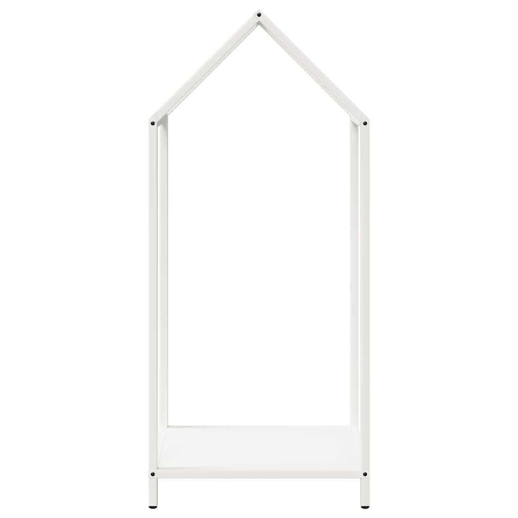 vidaXL Ράφι για καυσόξυλα Λευκό 40x25x90 εκ. Ατσάλι ψυχρής έλασης