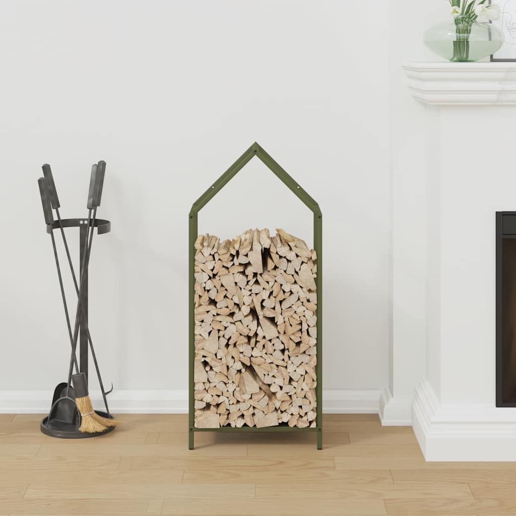 vidaXL Ράφι για καυσόξυλα 40x25x90 εκ. Ατσάλι ψυχρής έλασης