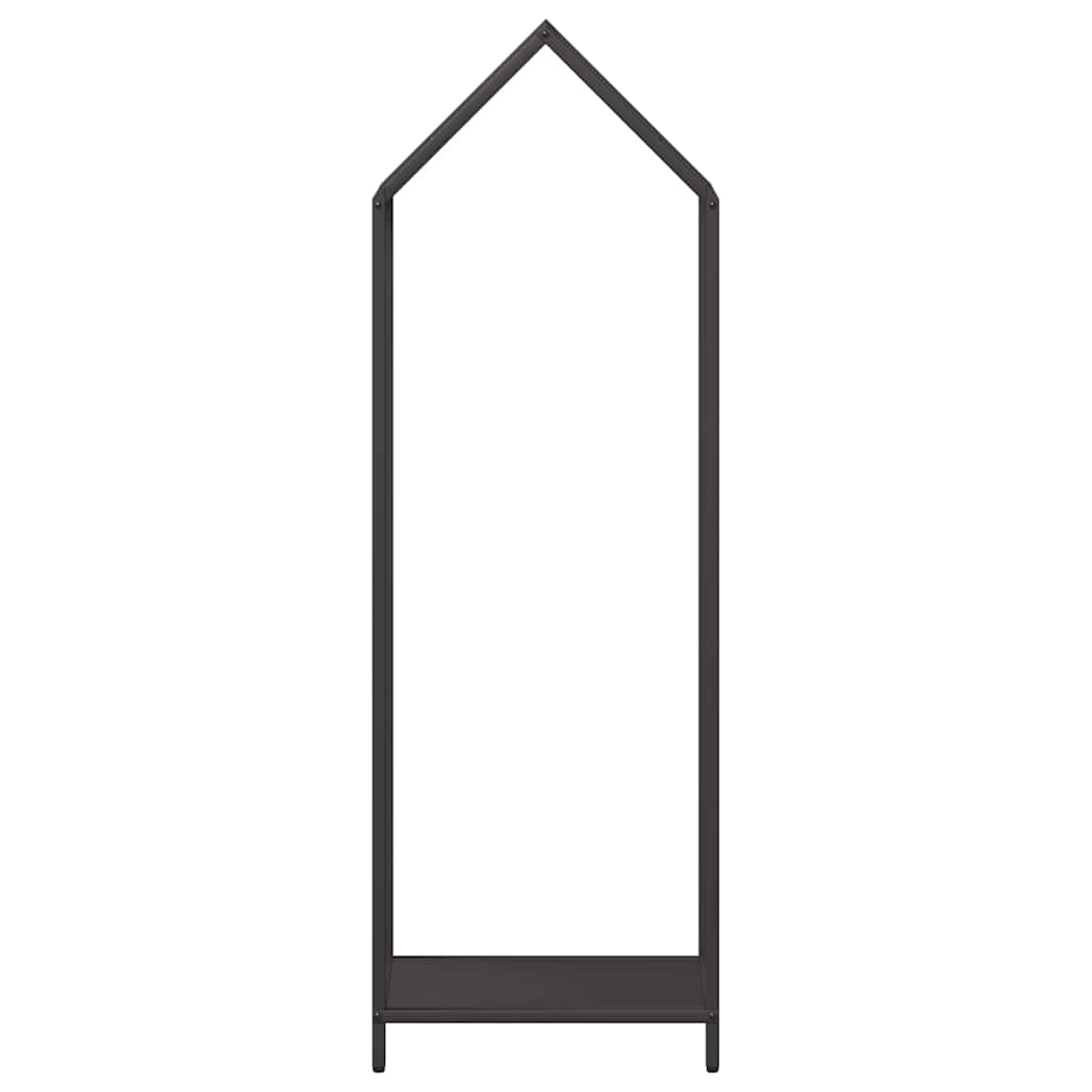 vidaXL Ράφι για καυσόξυλα Μαύρο 40x25x120 cm Ατσάλι ψυχρής έλασης