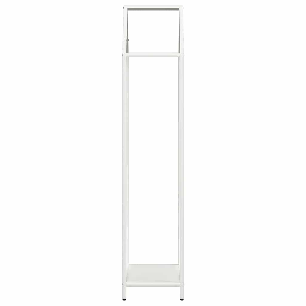 vidaXL Ράφι για καυσόξυλα Λευκό 40x25x120 cm Ατσάλι ψυχρής έλασης