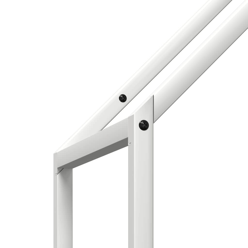 vidaXL Ράφι για καυσόξυλα Λευκό 40x25x120 cm Ατσάλι ψυχρής έλασης