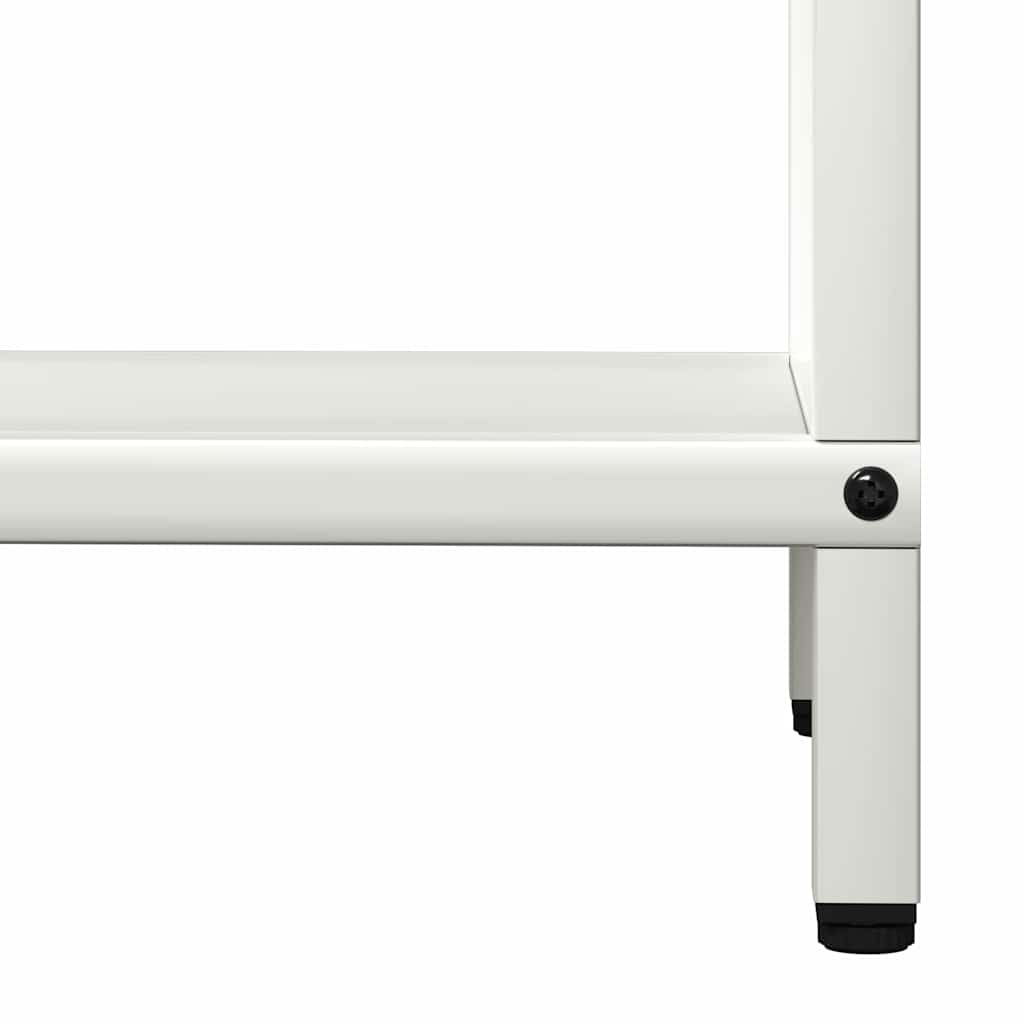 vidaXL Ράφι για καυσόξυλα Λευκό 40x25x120 cm Ατσάλι ψυχρής έλασης