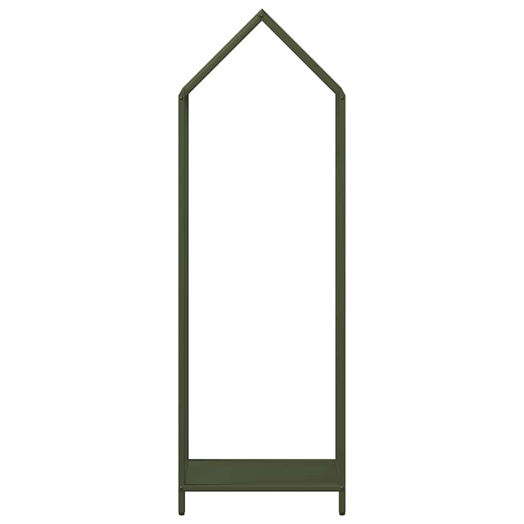 vidaXL Ράφι για καυσόξυλα Ελαιοπράσινο Ατσάλι ψυχρής έλασης