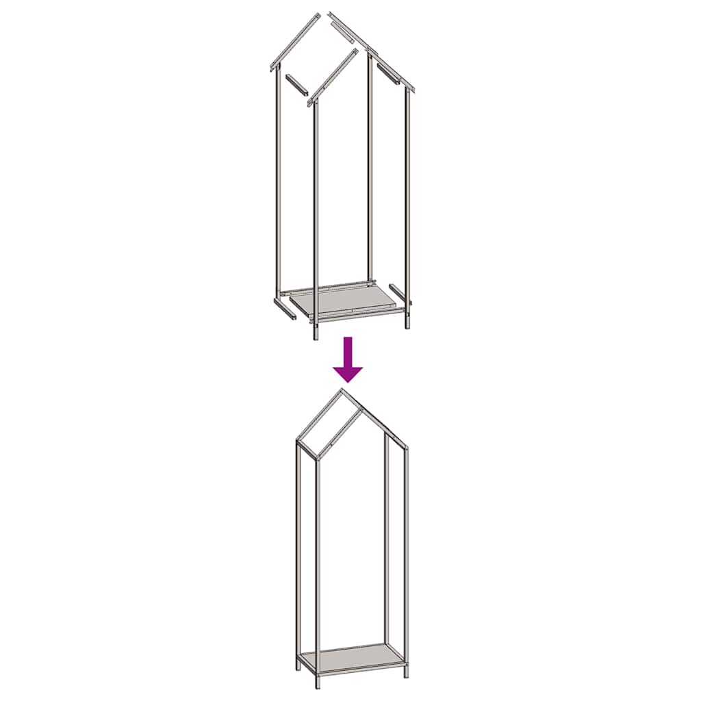 vidaXL Ράφι για καυσόξυλα Ελαιοπράσινο Ατσάλι ψυχρής έλασης